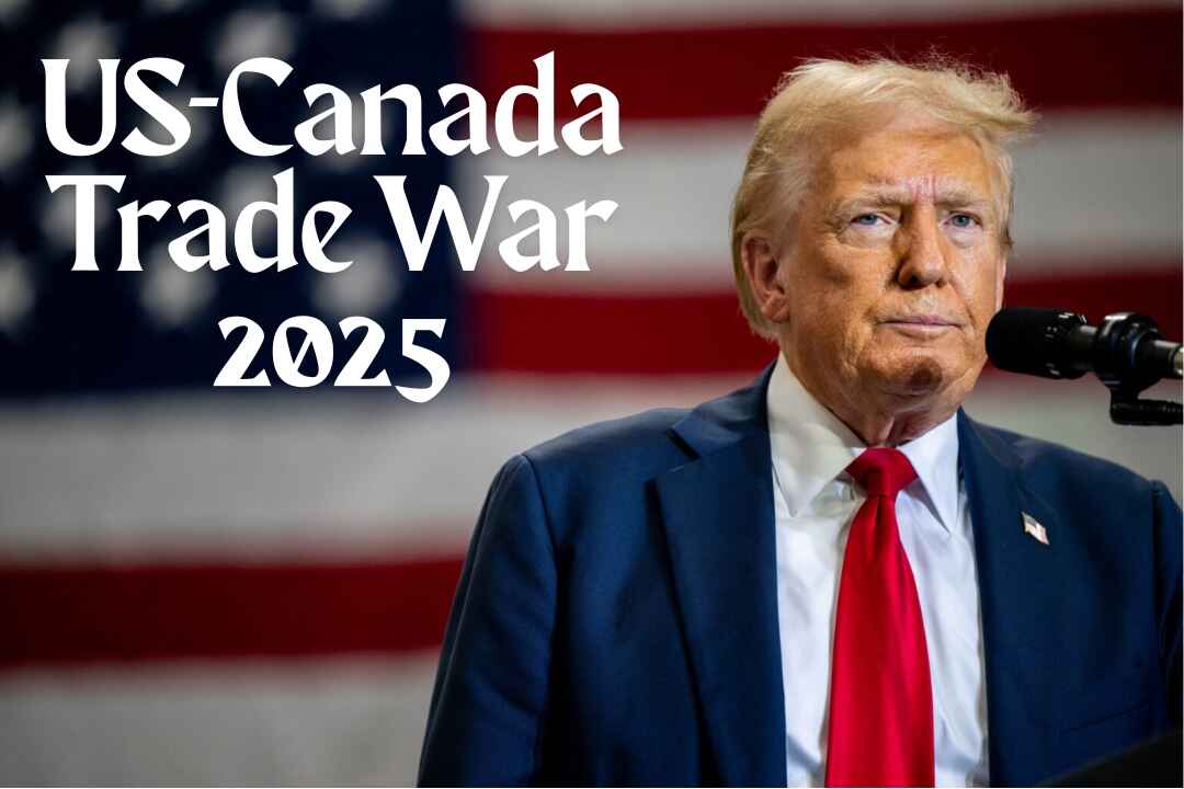 Donald Trump announces 35% tariff on Canadian imports in 2025 amid escalating US-Canada trade tensions.
