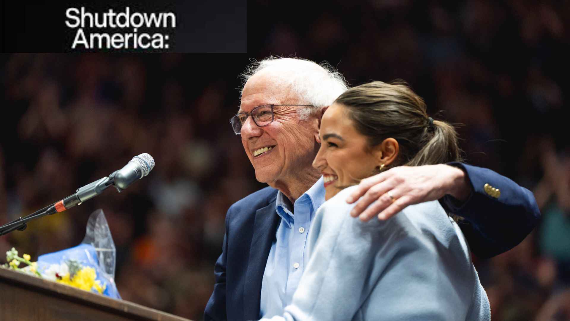 Bernie Sanders and Alexandria Ocasio-Cortez (AOC) share the stage at CNN’s “Shutdown America” town hall, highlighting government shutdown impacts.