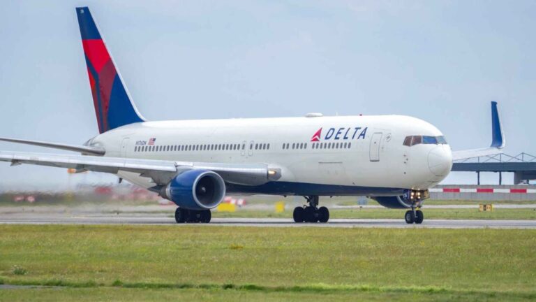 Delta flight attendant incident — Delta Air Lines aircraft on runway after flight attendant accidentally deployed emergency slide at Pittsburgh International Airport, causing $70,000 damage and delays.
