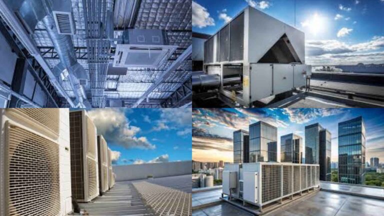 Modern Commercial HVAC in Fort Worth systems in Fort Worth installed on rooftops and inside industrial buildings, ensuring efficient climate control and energy savings.