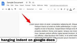 how to do a hanging indent on Google Docs: Hanging indent example in Google Docs showing how to format citations and references with proper indentation.